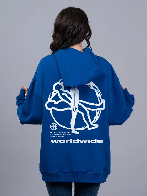 Worldwide Women Drop Shoulder Premium Terry Hoodie Hoodie with Elastic Cuffs Stretchable Comfortable Worldwide Women Drop Shoulder Premium Terry Hoodie Hoodie with Elastic Cuffs Stretchable Comfortable