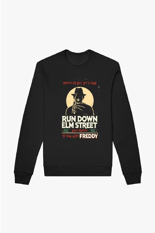 Run Down Elm Street Sweatshirt Hoodie with Magnetic Closure Innovative Modern