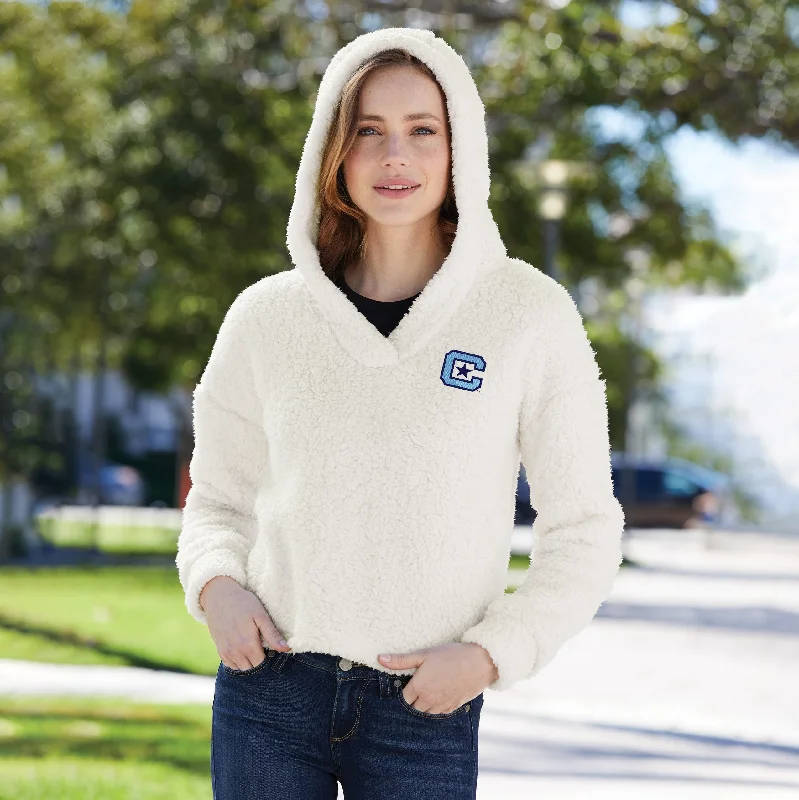 The Citadel C, Ladies Cozy Fleece Embroidered Hoodie Hoodie with Mesh Breathable Sporty
