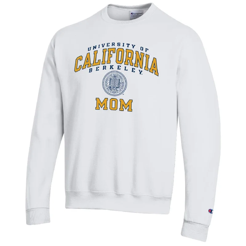 U.C. Berkeley Cal mom Champion crew neck sweatshirt-White Hoodie with Button Classic Timeless U.C. Berkeley Cal mom Champion crew neck sweatshirt-White Hoodie with Button Classic Timeless