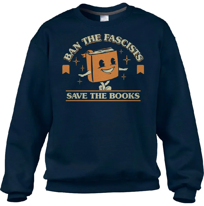 Unisex Ban The Fascists Save The Books Sweatshirt Hoodie with Button Placket Classic Preppy Unisex Ban The Fascists Save The Books Sweatshirt Hoodie with Button Placket Classic Preppy