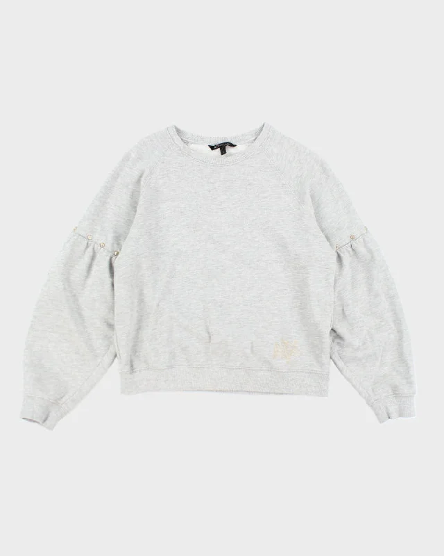 Vintage Armani Exchange Cropped Sweatshirt - S Graphic Hoodie Design Print