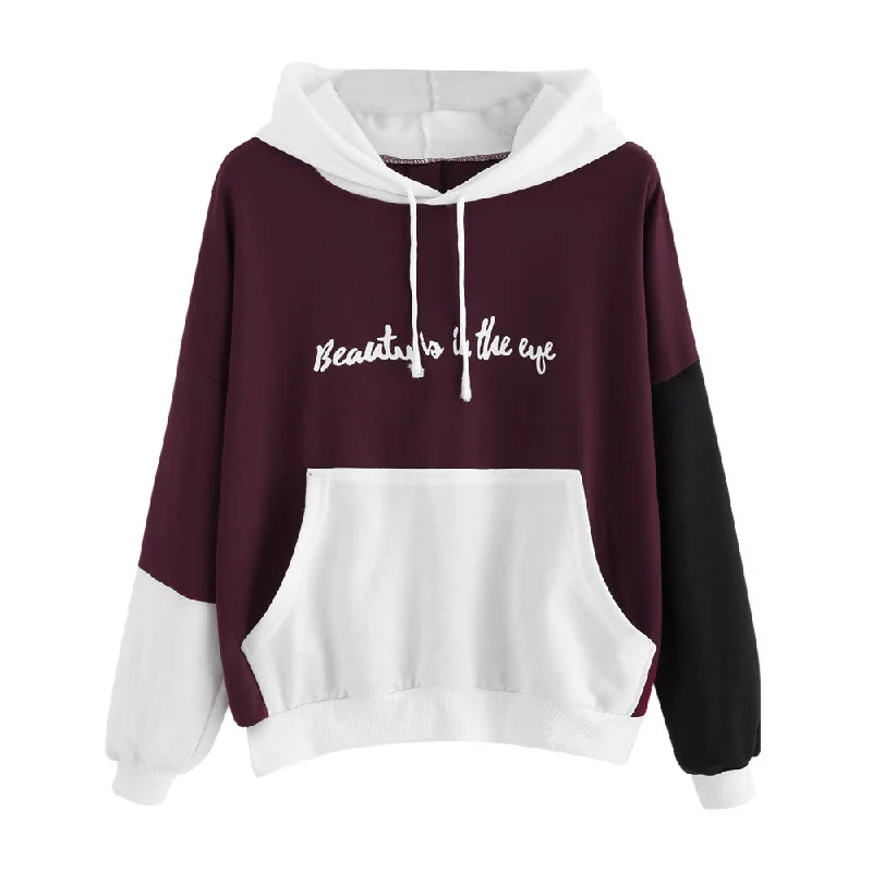 Womens Letters Long Sleeve Hoodie Sweatshirt Hooded Pullover Tops Blouse Hoodie with Turtle Neck Cozy Winter Womens Letters Long Sleeve Hoodie Sweatshirt Hooded Pullover Tops Blouse Hoodie with Turtle Neck Cozy Winter
